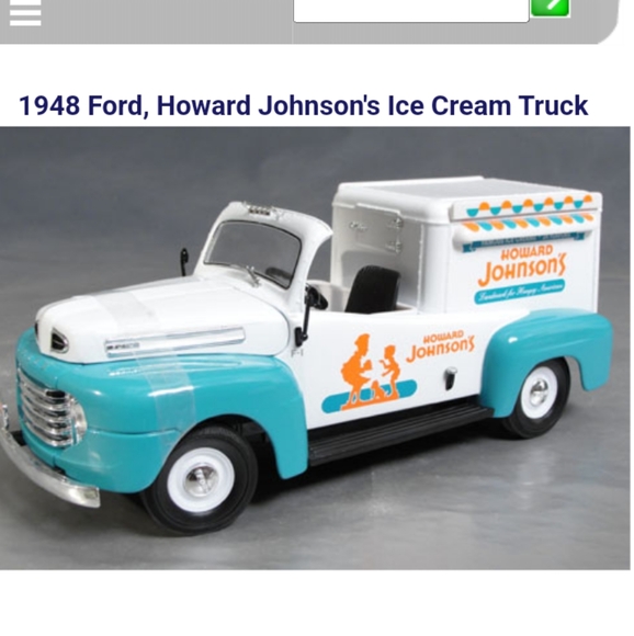 π¨ Deadstock 1948 Ford F1 ICE CREAM TRUCK Howard Johnsonβs NIB - Picture 1 of 16